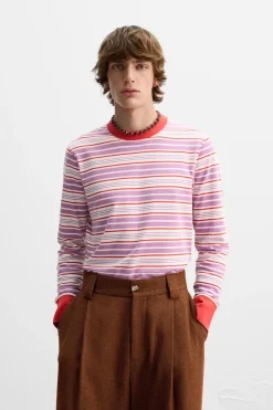 Clearance CAMISETA RAYAS RIB X HARRY LAMBERT Hombre Camisetas