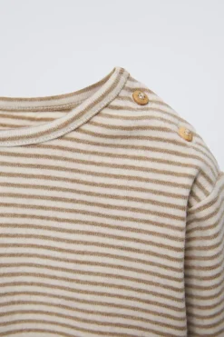 Niños ZARA 0 - 6 Meses·Camisetas|6 - 18 Meses·Conjuntos<CAMISETA RAYAS SOFT TOUCH