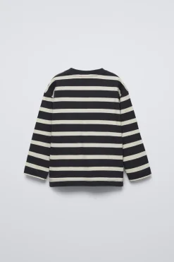 Niños ZARA 1½ - 6 Años·Camisetas|1½ - 6 Años·Camisetas<CAMISETA RAYAS TEXTO BORDADO