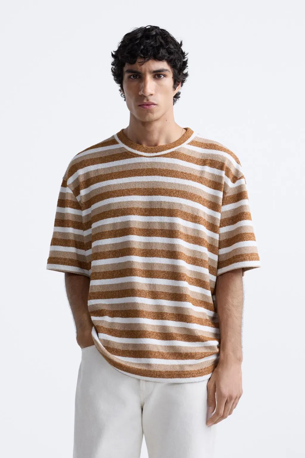 New CAMISETA RAYAS TEXTURA Hombre Camisetas