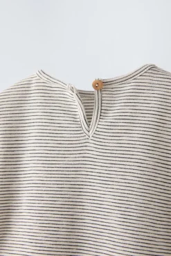 Niños ZARA 6 - 18 Meses·Conjuntos|6 - 18 Meses·Camisetas<CAMISETA RAYAS VOLANTES