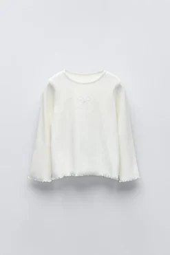 Niños ZARA 1½ - 6 Años·Camisetas|6 - 18 Meses·Camisetas<CAMISETA RIB BORDADO