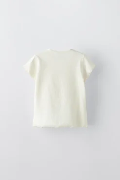 Niños ZARA 1½ - 6 Años·Camisetas|6 - 18 Meses·Camisetas<CAMISETA RIB BORDADO