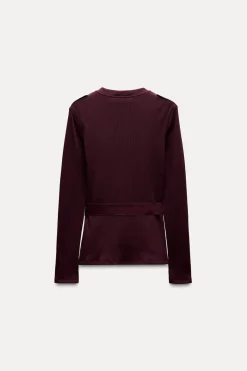 Hot CAMISETA RIB CINTURÓN Mujer Camisetas