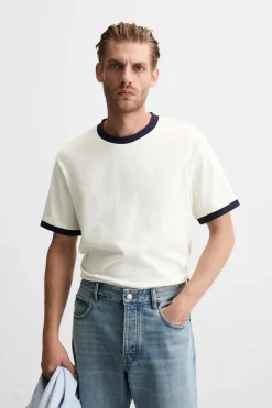 Sale CAMISETA RIB CONTRASTE Hombre Camisetas