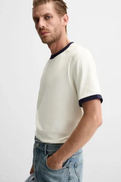 Sale CAMISETA RIB CONTRASTE Hombre Camisetas