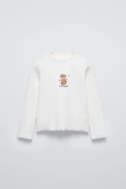 Niños ZARA 1½ - 6 Años·Camisetas|6 - 18 Meses·Camisetas<CAMISETA RIB ESTAMPADO LACITO