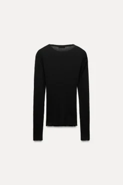 Best CAMISETA RIB MANGA LARGA Mujer Lenceria