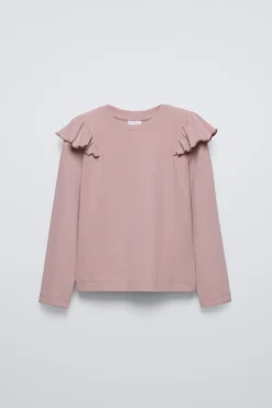 Niños ZARA 6 - 14 Años·Camisetas<CAMISETA RIB VOLANTE