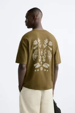 Best CAMISETA RÚSTICA BORDADOS Hombre Camisetas