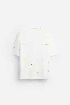 Clearance CAMISETA SALPICADURA TEXTOS Hombre Camisetas