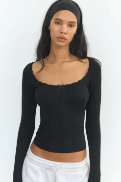 Sale CAMISETA SEAMLESS LAZO ENCAJE Mujer Camisetas