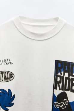 Niños ZARA 1½ - 6 Años·Camisetas|6 - 18 Meses·Camisetas<CAMISETA SKATE PUÑOS