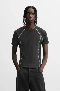 Clearance CAMISETA SLIM CONTRASTE Hombre Camisetas