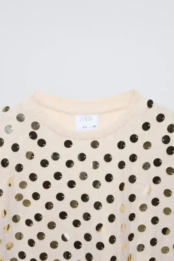 Niños ZARA 6 - 14 Años·Camisetas<CAMISETA SOFT TOUCH LENTEJUELAS