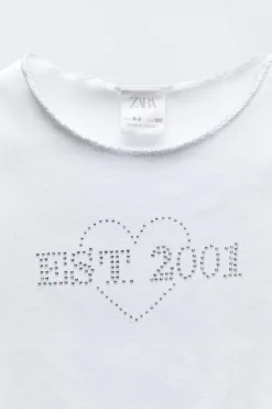 Niños ZARA 6 - 14 Años·Camisetas<CAMISETA STRASS