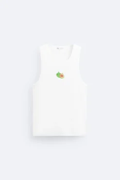 Fashion CAMISETA TANK BORDADO COMBINADO Hombre Camisetas