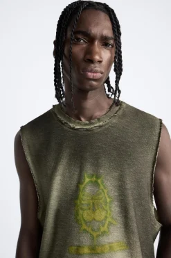 Discount CAMISETA TANK ESTAMPADO COMBINADO Hombre Jerséis / Chaquetas