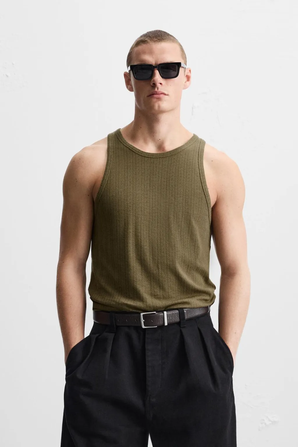 New CAMISETA TANK ESTRUCTURA CALADOS Hombre Camisetas