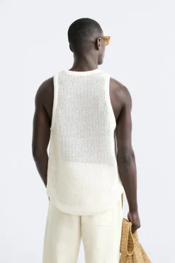 Fashion CAMISETA TANK PUNTO Hombre Jerséis / Chaquetas|Camisetas