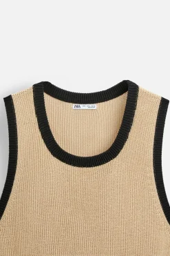 Sale CAMISETA TANK PUNTO CONTRASTE Hombre Camisetas