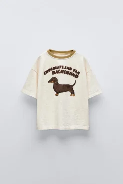 Niños ZARA 1½ - 6 Años·Camisetas|1½ - 6 Años·Camisetas<CAMISETA TECKEL BORDADO