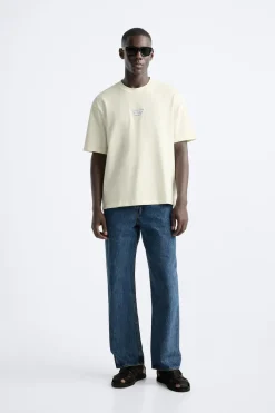 Sale CAMISETA TEXTO BORDADO Hombre Camisetas