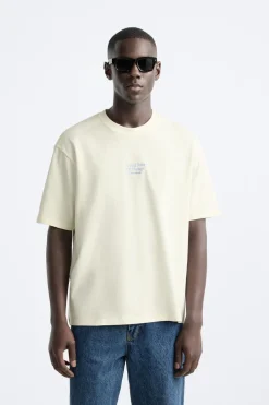 Sale CAMISETA TEXTO BORDADO Hombre Camisetas