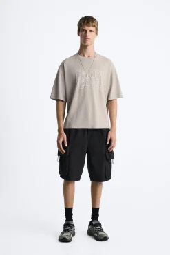 Discount CAMISETA TEXTO BORDADO Hombre Camisetas