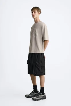 Discount CAMISETA TEXTO BORDADO Hombre Camisetas