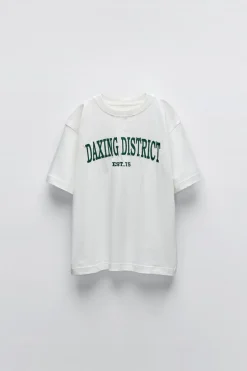 Niños ZARA 6 - 14 Años·Camisetas|6 - 14 Años·Deporte / Chándal<CAMISETA TEXTO BORDADO