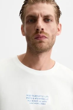 Hot CAMISETA TEXTO BORDADO Hombre Camisetas