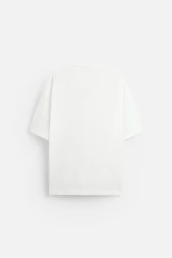 Hot CAMISETA TEXTO BORDADO Hombre Camisetas