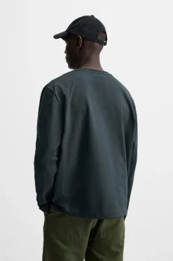 Fashion CAMISETA TEXTO BORDADO Hombre Camisetas