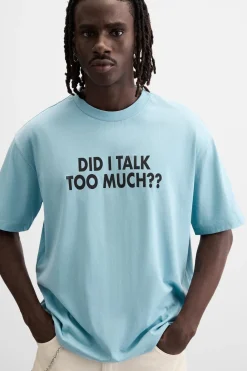 New CAMISETA TEXTO ESTAMPADO Hombre Camisetas