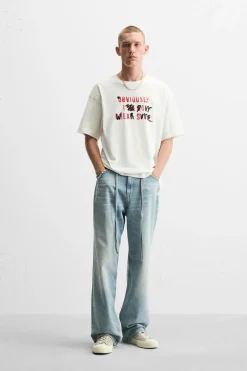 Fashion CAMISETA TEXTO ESTAMPADO Hombre Camisetas