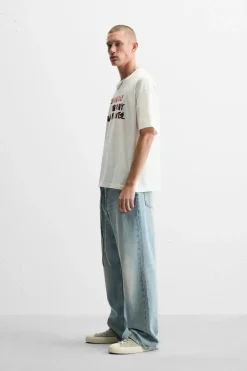 Fashion CAMISETA TEXTO ESTAMPADO Hombre Camisetas