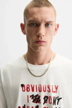 Fashion CAMISETA TEXTO ESTAMPADO Hombre Camisetas