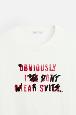 Fashion CAMISETA TEXTO ESTAMPADO Hombre Camisetas