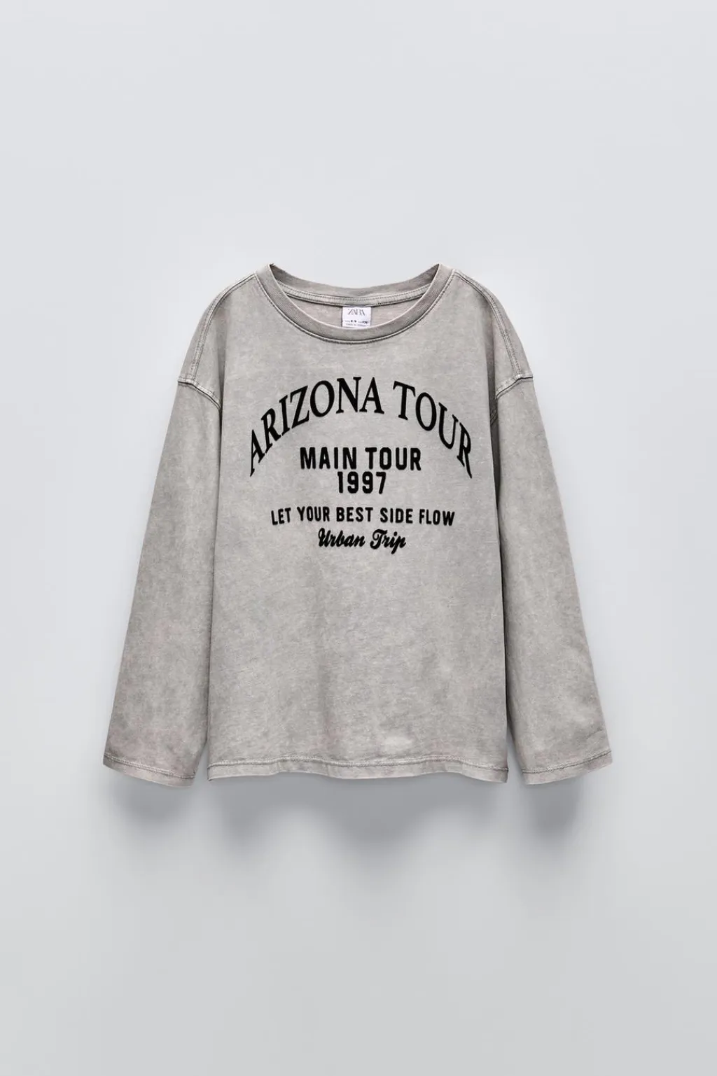 Niños ZARA 6 - 14 Años·Camisetas<CAMISETA TEXTO FLOCK