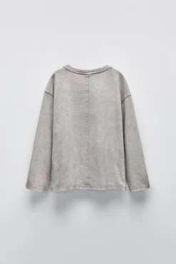 Niños ZARA 6 - 14 Años·Camisetas<CAMISETA TEXTO FLOCK