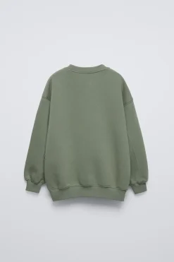 Niños ZARA 6 - 14 Años·Sudaderas<CAMISETA TEXTO FLOCK