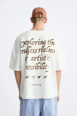 Hot CAMISETA TEXTOS ESTAMPADOS Hombre Camisetas