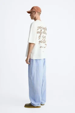 Hot CAMISETA TEXTOS ESTAMPADOS Hombre Camisetas