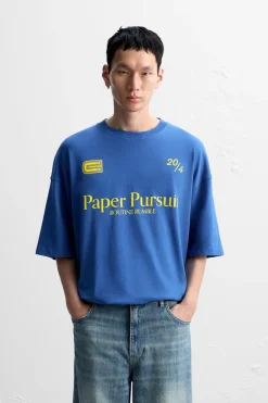 New CAMISETA TEXTOS ESTAMPADOS Hombre Camisetas