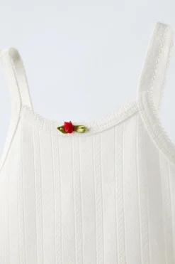 Niños ZARA 6 - 14 Años·Camisetas<CAMISETA TIRANTES FLOR