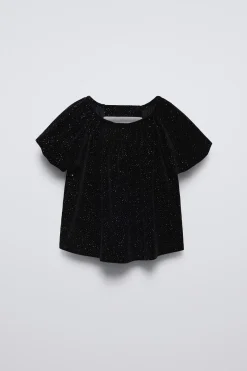 Niños ZARA 6 - 14 Años·Camisetas<CAMISETA VELVET BRILLOS