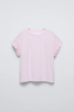 Niños ZARA 6 - 14 Años·Camisetas<CAMISETA VOLANTE COMBINADO