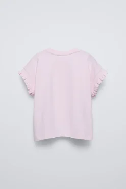 Niños ZARA 6 - 14 Años·Camisetas<CAMISETA VOLANTE COMBINADO