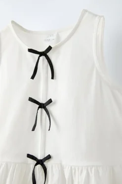 Niños ZARA 6 - 14 Años·Camisetas<CAMISETA VOLANTES LAZOS